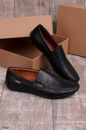 Удобные мужские туфли черного цвета