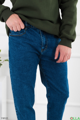 Мужские синие джинсы батал
