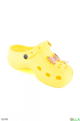 Women's yellow crocs