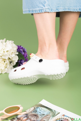 Women's white crocs