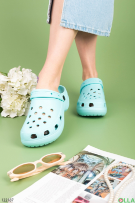 Women's light blue crocs