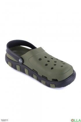 Men's khaki crocs