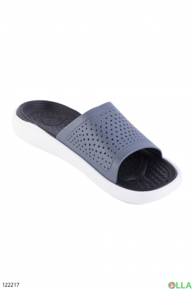 Men's gray flip-flops