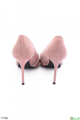 Жіночі рожеві туфлі на шпильці