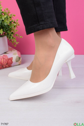 Women's white stilettos