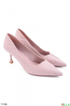 Женские розовые туфли на шпильке