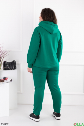 Женский зеленый спортивный костюм батал