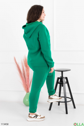 Жіночий зелений спортивний костюм батал