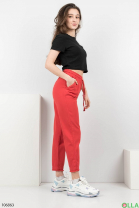 Женские красные брюки