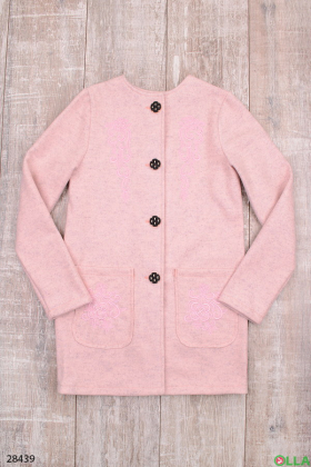 Пальто розового цвета для девочки