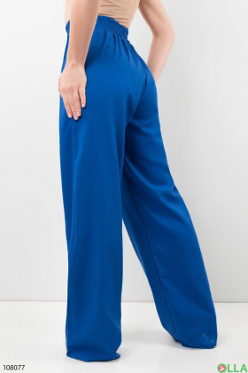 Женские синие брюки-палаццо