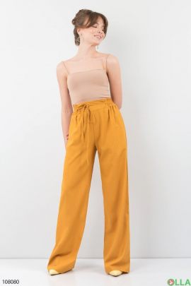 Women's dark orange palazzo pants