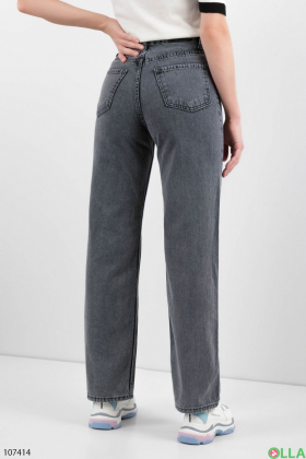 Жіночі сірі джинси-палаццо