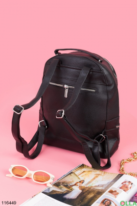 Women's black backpack