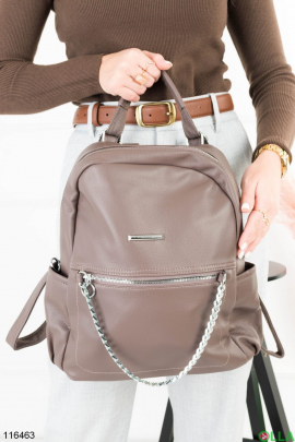 Жіночий коричневий рюкзак