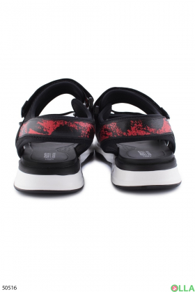 Black and red men's sandals