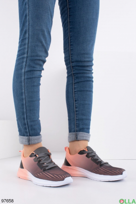 Жіночі сіро-рожеві кросівки