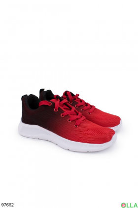 Women's black and red sneakers