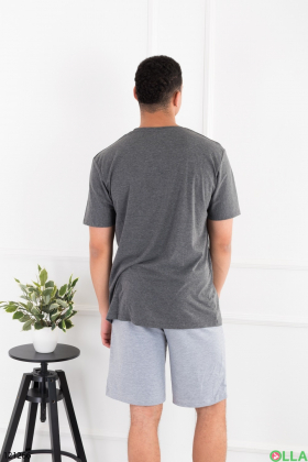Men's gray T-shirt batal