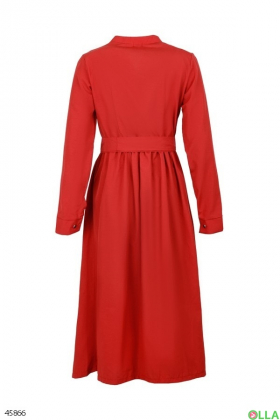 Жіноча червона сукня-сорочка