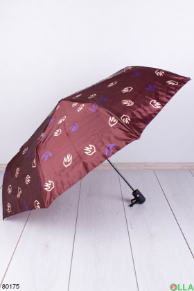 Женский бордовый зонт