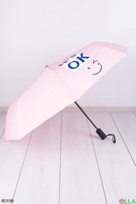 Женский розовый зонт