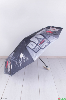 Женский серый зонт