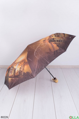 Жіноча коричнева парасолька