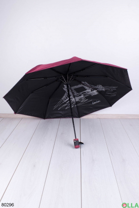 Жіноча бордова парасолька