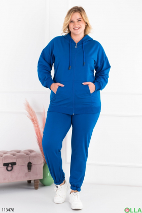 Женский синий спортивный костюм батал