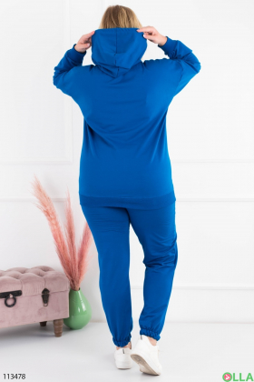 Жіночий синій спортивний костюм батал