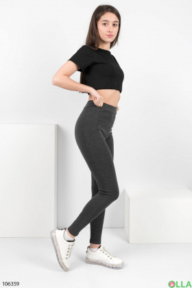 Women's dark gray sports leggings