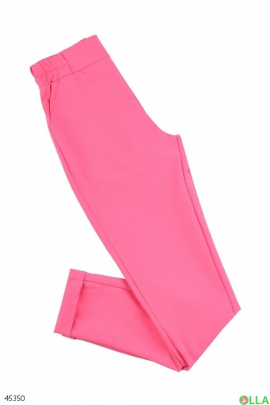 Женские брюки розового цвета