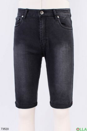Чоловічі чорні джинсові шорти