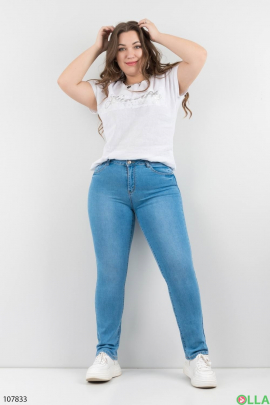 Women's blue classic batal jeans