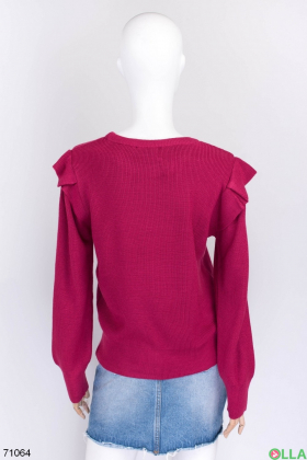Женский бордовый свитер