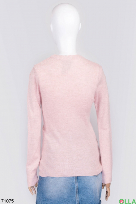 Женский светло-розовый свитер