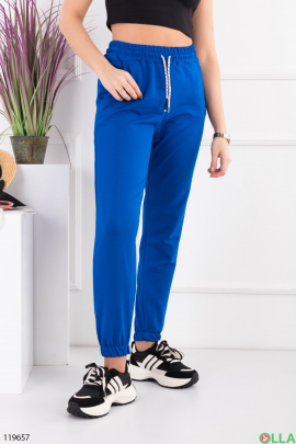 Женские синие спортивные брюки-джоггеры