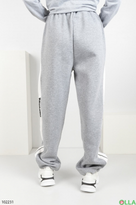Women's winter gray sweatpants