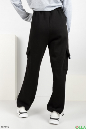Women's black winter sports trousers