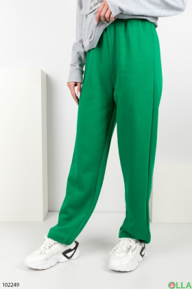 Жіночі зимові зелені спортивні брюки