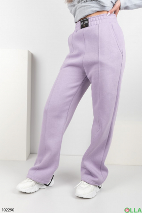 Women's winter lilac sweatpants