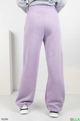 Женские зимние лиловые спортивные брюки