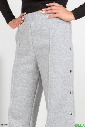 Жіночі зимові сірі спортивні брюки