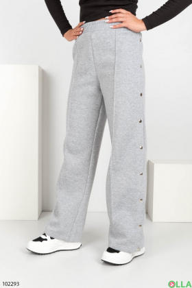 Жіночі зимові сірі спортивні брюки