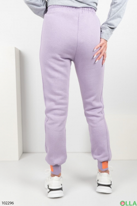 Women's winter lilac sweatpants