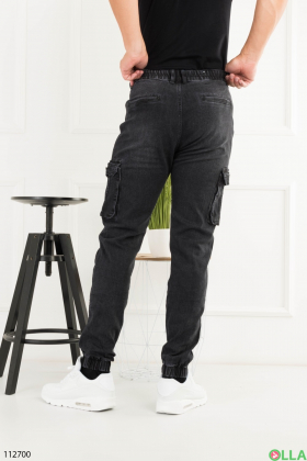 Мужские темно-серые брюки карго