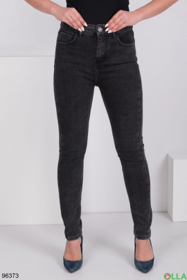 Women's dark gray skinny jeans