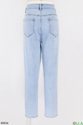Женские голубые джинсы