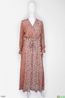 Женское  платье с леопардовым принтом